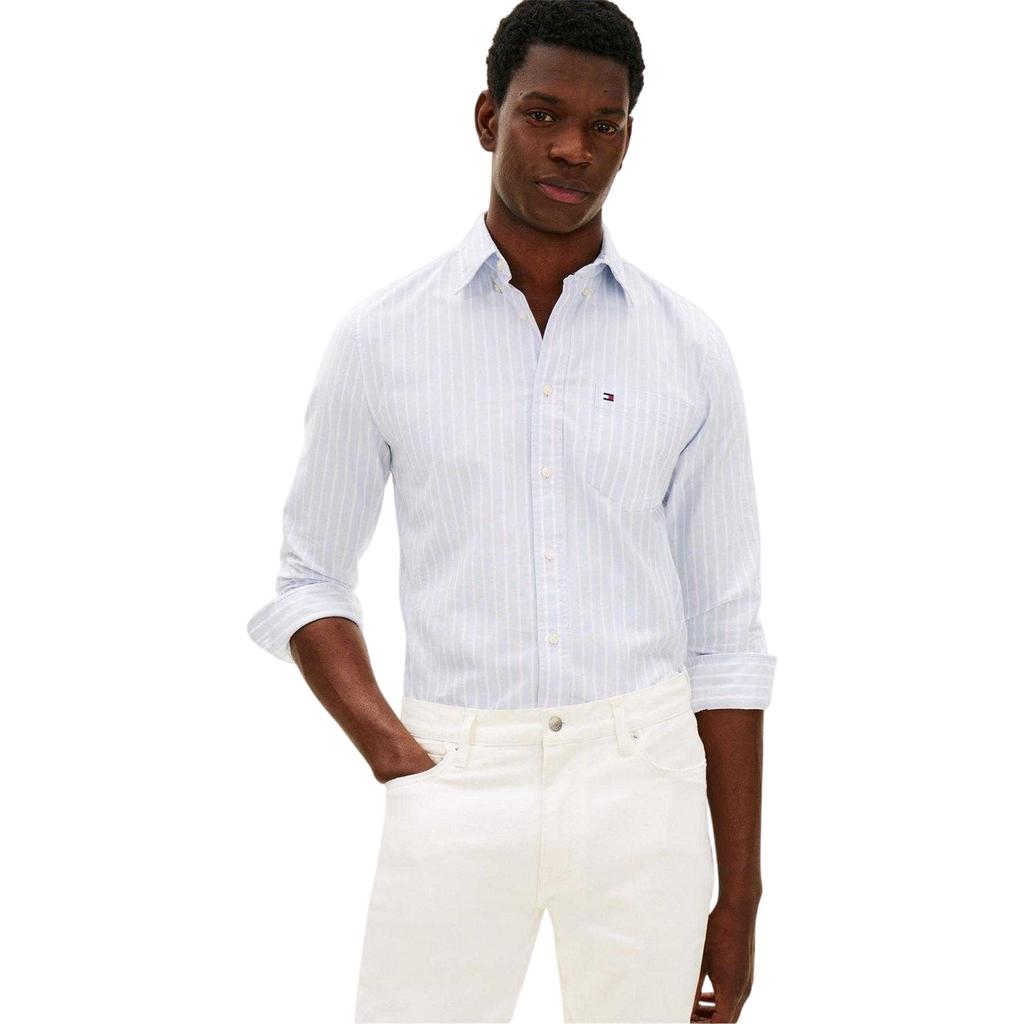 Tommy Hilfiger Mens Striped Oxford Shirt