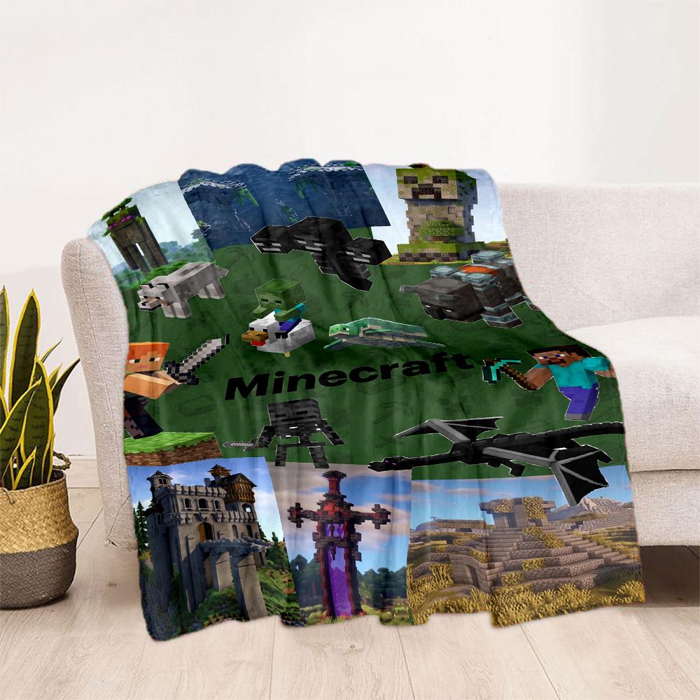 Minecraft 379 Blanket Soft & Cozy Suitable for Bed Livingroom Office Four Seasons Multipurpose Warmthful Decor