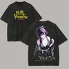 Hell's Paradise Washed T-shirt Streetwear Trendy Cotton Oversized Unisex Casual Summer Crew Neck Graphic Tee, Harajuku Anime Style