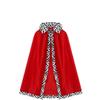 Red Velvet Adult Kids Prince Robe 80/90/130/150cm Cosplay Dress Up  for Parent-child Activity