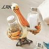 Cartoon Style Kitchen Rack Creative Animal Condiment Holder, Resin Organizer for 2 Spice Oil-resistant Jars, Cute Flamingo Pelican Dolphin Octopus