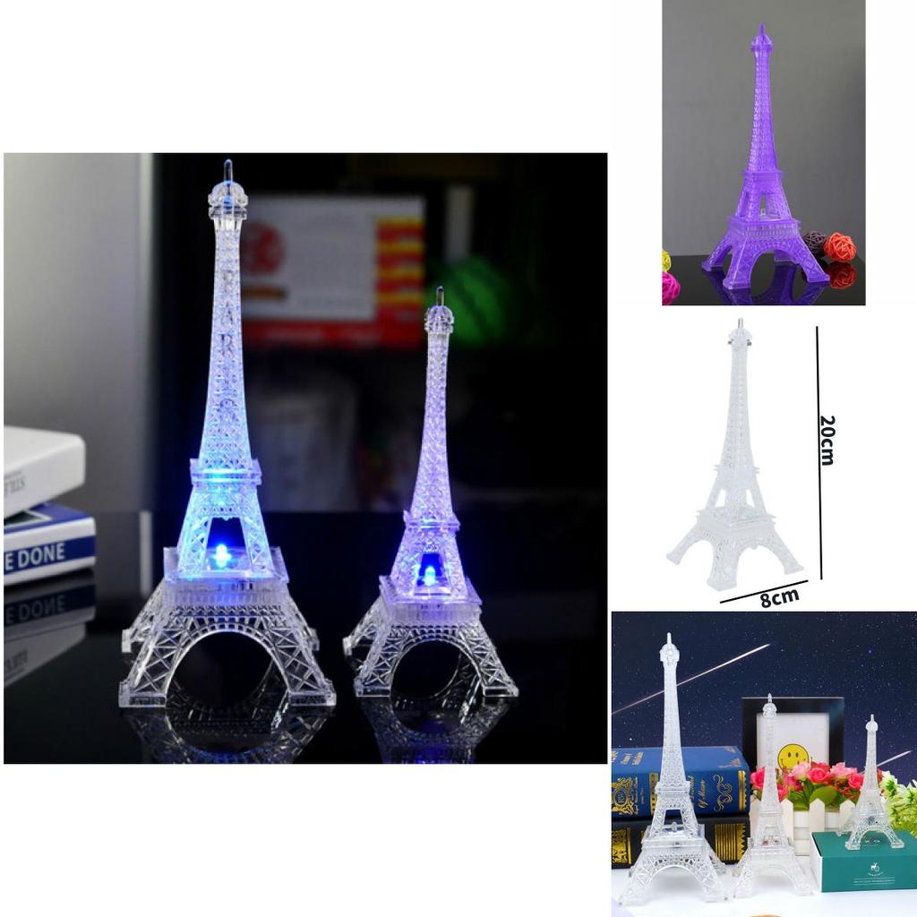 Eiffel Tower Led Night Light With Color Changing Glow For Home Decor
