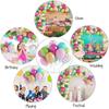 Tropical Luau Balloon Garland: Pink, Green & Palm Leaves - Hawaiian Birthday & Wedding Decor