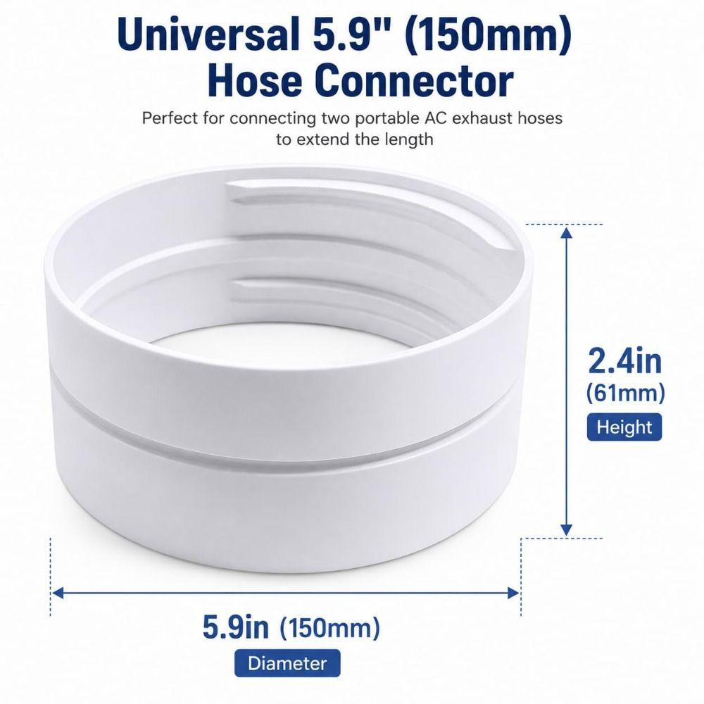 Vent Hose Connector AC Exhaust Hose Coupler ABS Vent Hose Connector  Air Conditioner Accessories