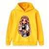 Kids Girls Boys Cute Cartoon Doll Print Pullover Hoodie, Cozy Long Sleeve Casual Sweatshirt For Daily Wear School Street Hip Hop Style Tops For