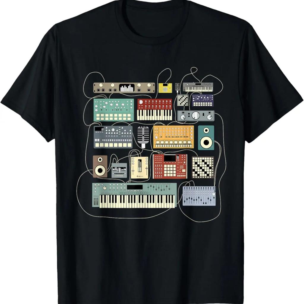 Electronic Musician Synthesizers and Drum Machine Dj T-Shirt