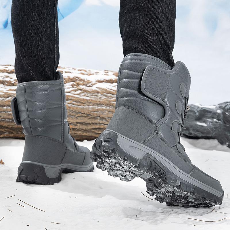 36-46 Winter Men's Plus Velvet High-top Outdoor Shoes Women's Large Size Hiking Shoes Plus Fur Warm Hiking Boots