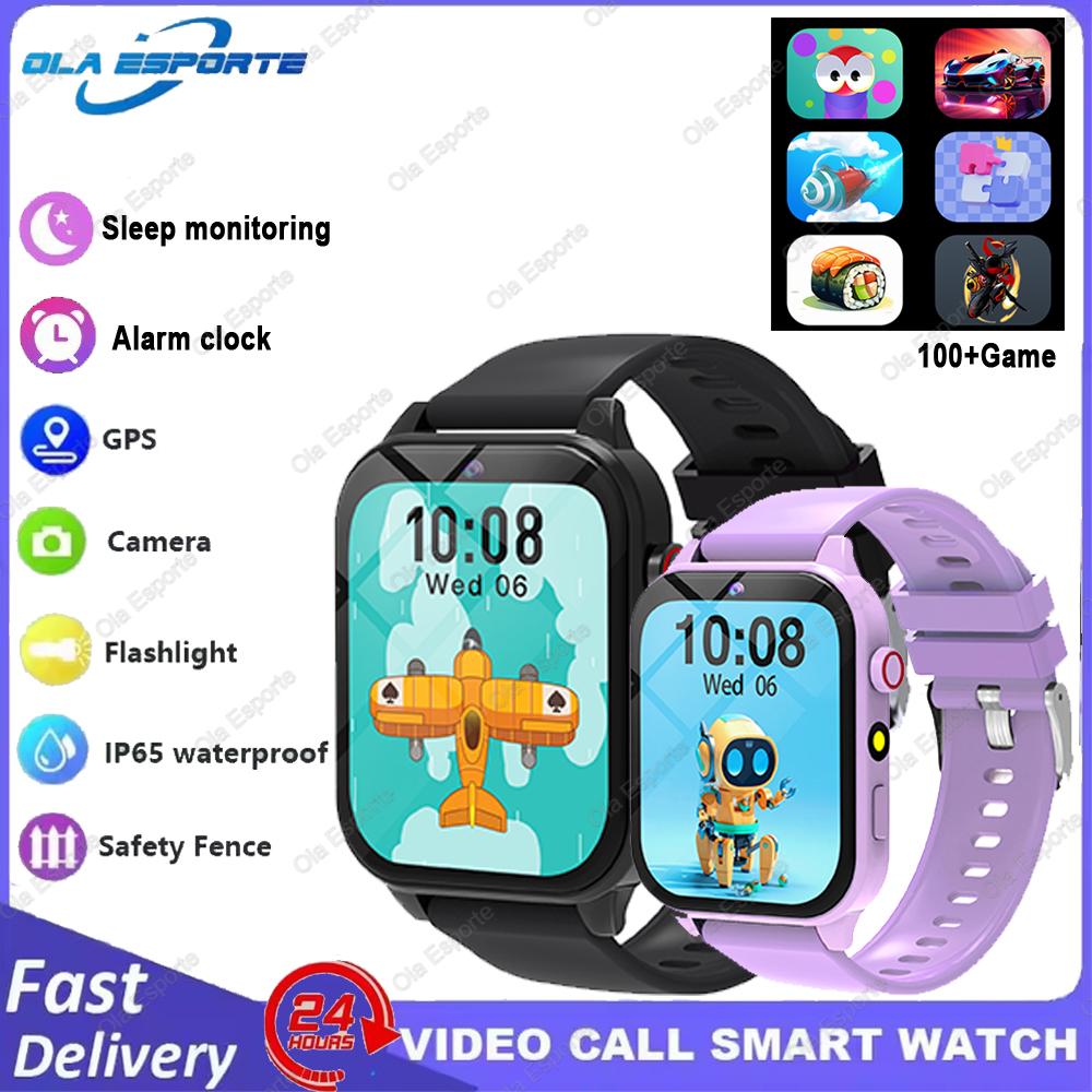 Children Games Smart Watch  New Sleep Monitoring LED Flashlight Alarm Camera Step count Watch Smartwatch For Birthday gift