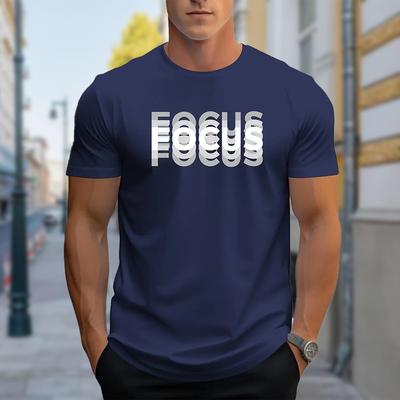 Nueva Camiseta de Moda de Verano para Hombre Camiseta Estampada con Personalidad Focus para Hombre Top