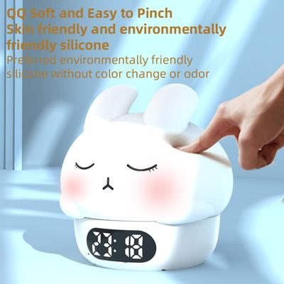 Digital Alarm Clock Children Wake Up Lamp Night Light Rechargeable Alarm Clock Lamp for Bedroom Room Decor