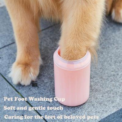 Copo Limpador de Patas para Pets Portátil Lavador de Patas para Cães Gatos Cerdas Macias de Silicone Copo de Lavar Patas para Cães Gatos Ferramenta de Limpeza e Higiene para Patas Fácil de Usar