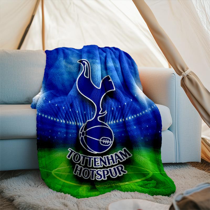 1 Stück Tottenham Hotspur F.C Design Gedruckte Weiche Flanelldecke Überwurf für Schlafzimmer Wohnzimmer Sofa Camping Reise Fan Geschenke Weihnachtsgeschenke