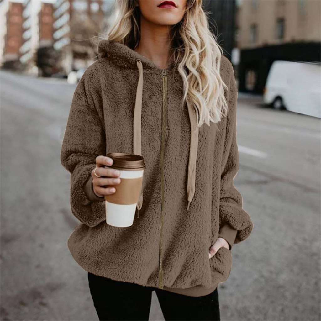 oversized fleece zip up