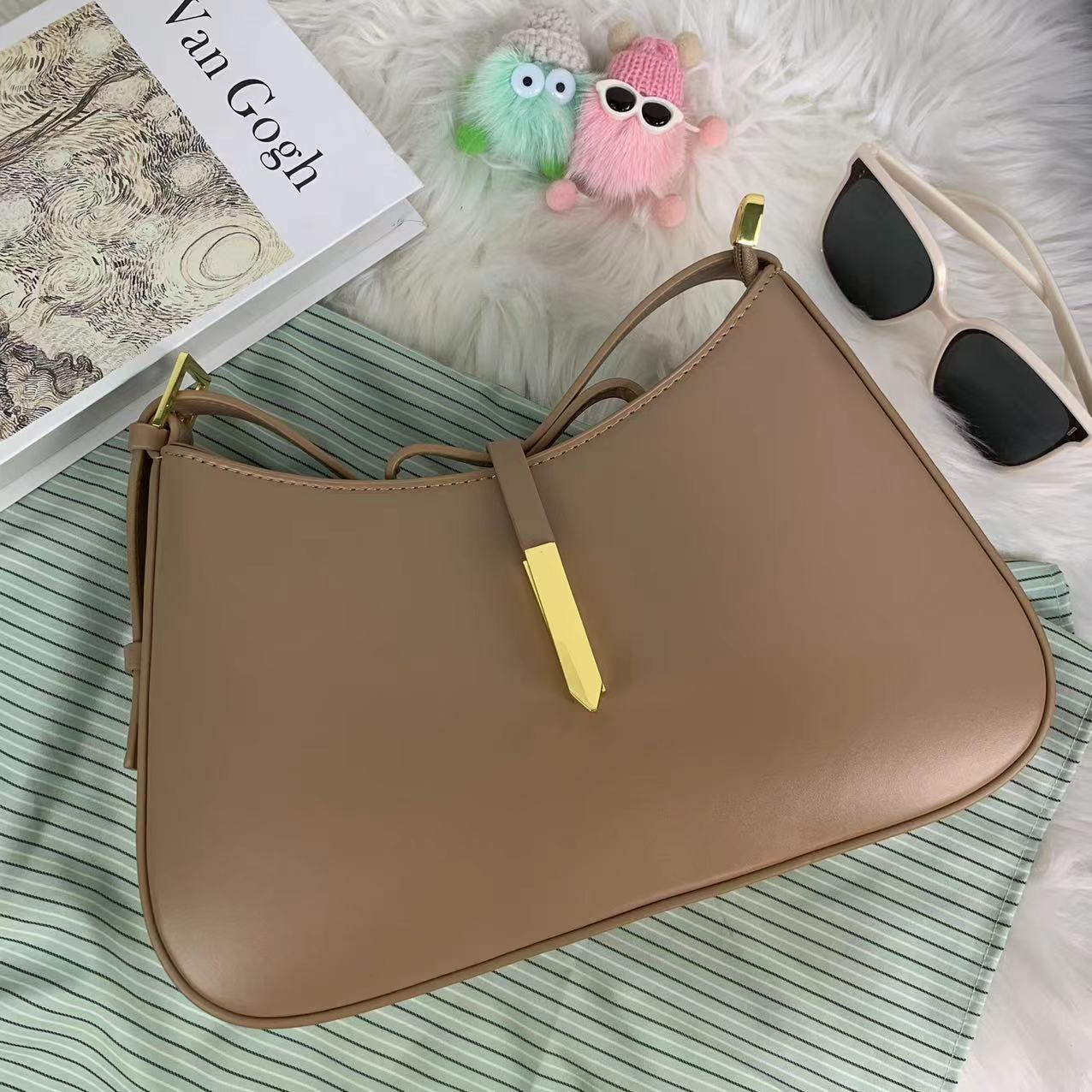 

Ручная сумка-тоут нишевого дизайна для женщин, Универсальная сумка через плечо для поездок на работу в корейском стиле, повседневная хаки