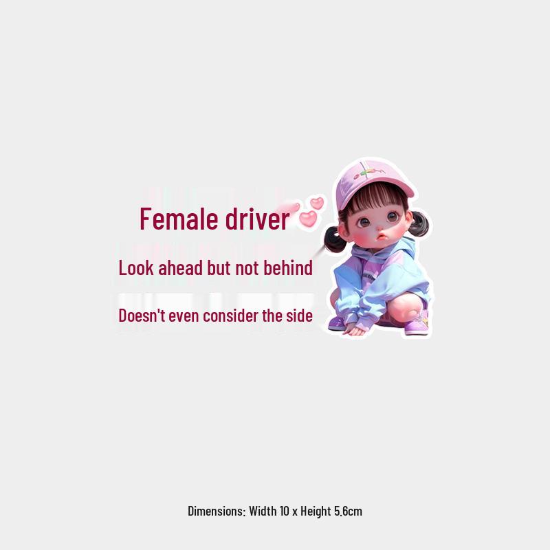Funny Driver Not Looking Reflective Car Sticker for Rear Windshield