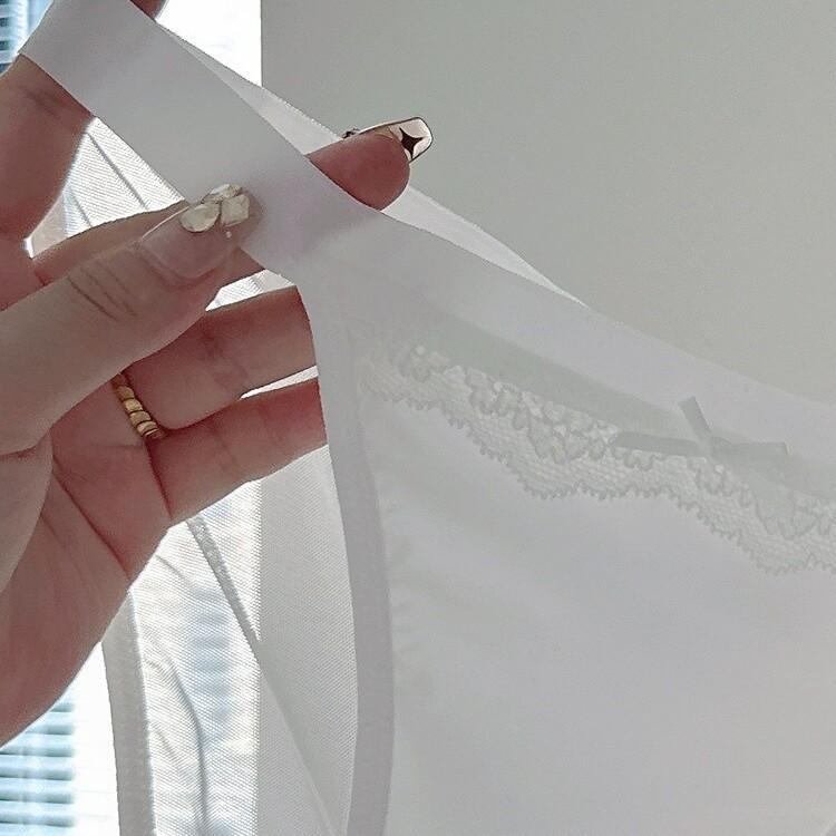 Biancheria intima da donna nuova, sexy, comoda, traspirante, in cotone, con spacco alto, in pizzo e a vita media