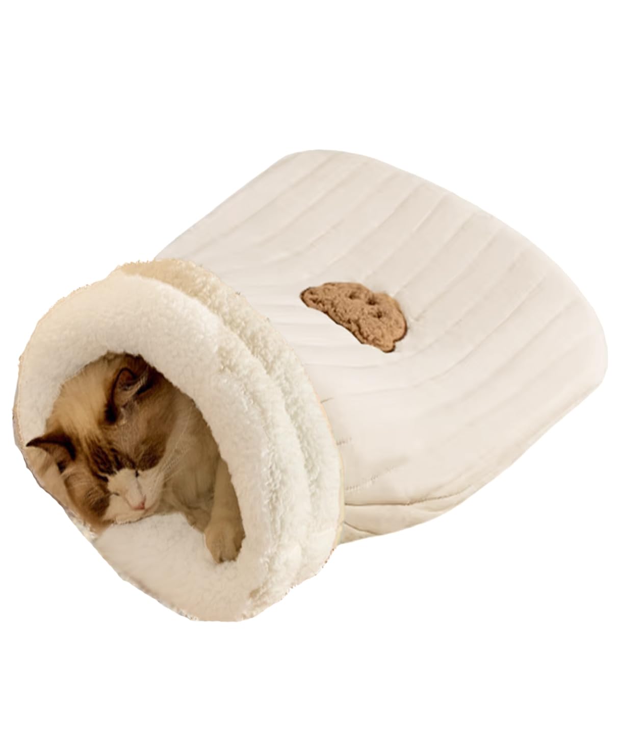 

Cat Sleeping Cat Warm Winter Cat Washable Insulated Cat Cotton S.fields.inc Bag, Bed, House, Futon, Pocket, (White, Small) белый