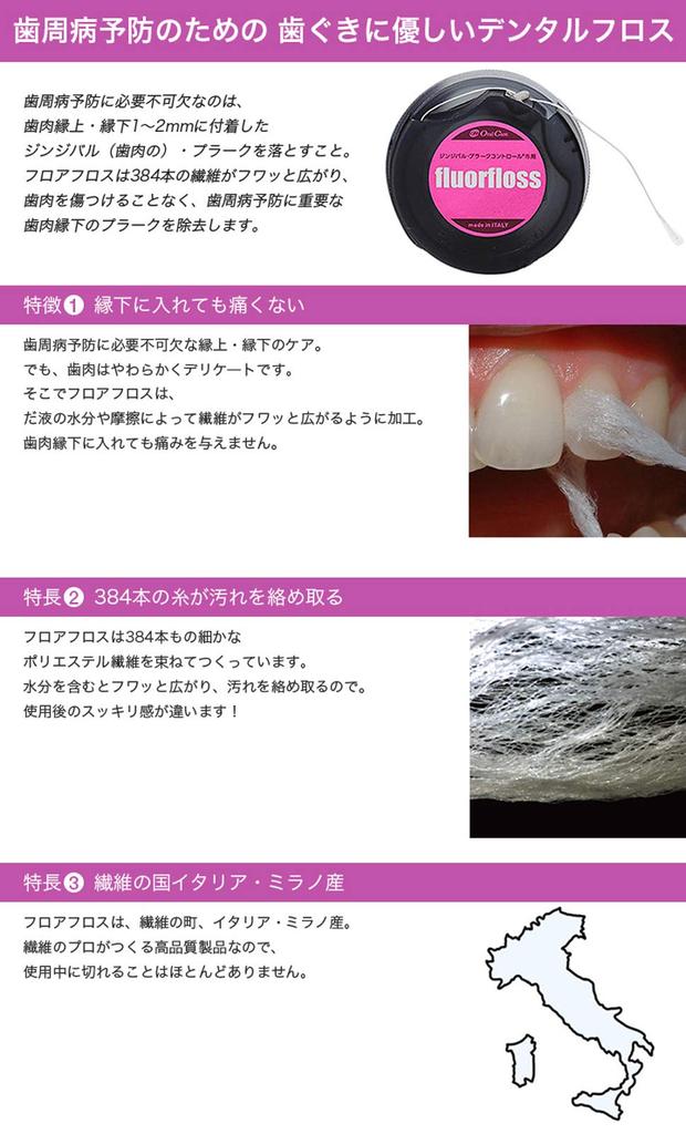 Oral Care Floor Floss 45m x 4 pieces Dental exclusive product