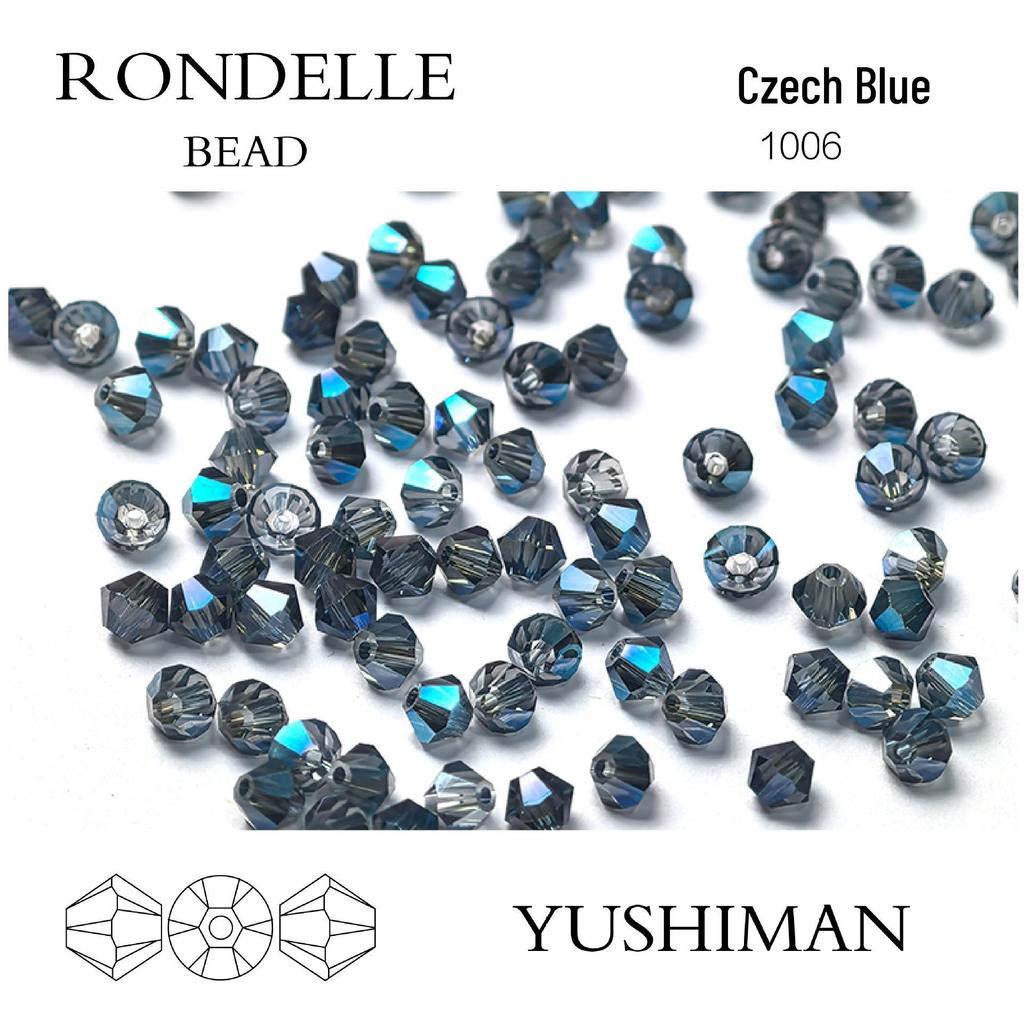 4mm Rhombus Beads - 200 Czech Quality Double Crimp Top Beads for DIY, Shuttle Weaving, and Embroidery