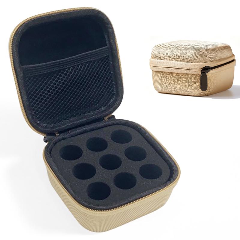 1Pcs Waterproof Dust-proof Essential Oil Case 10ML Insulin Vial Storage Case 9 Slots EVA Insulin Organizer Diabetes Care