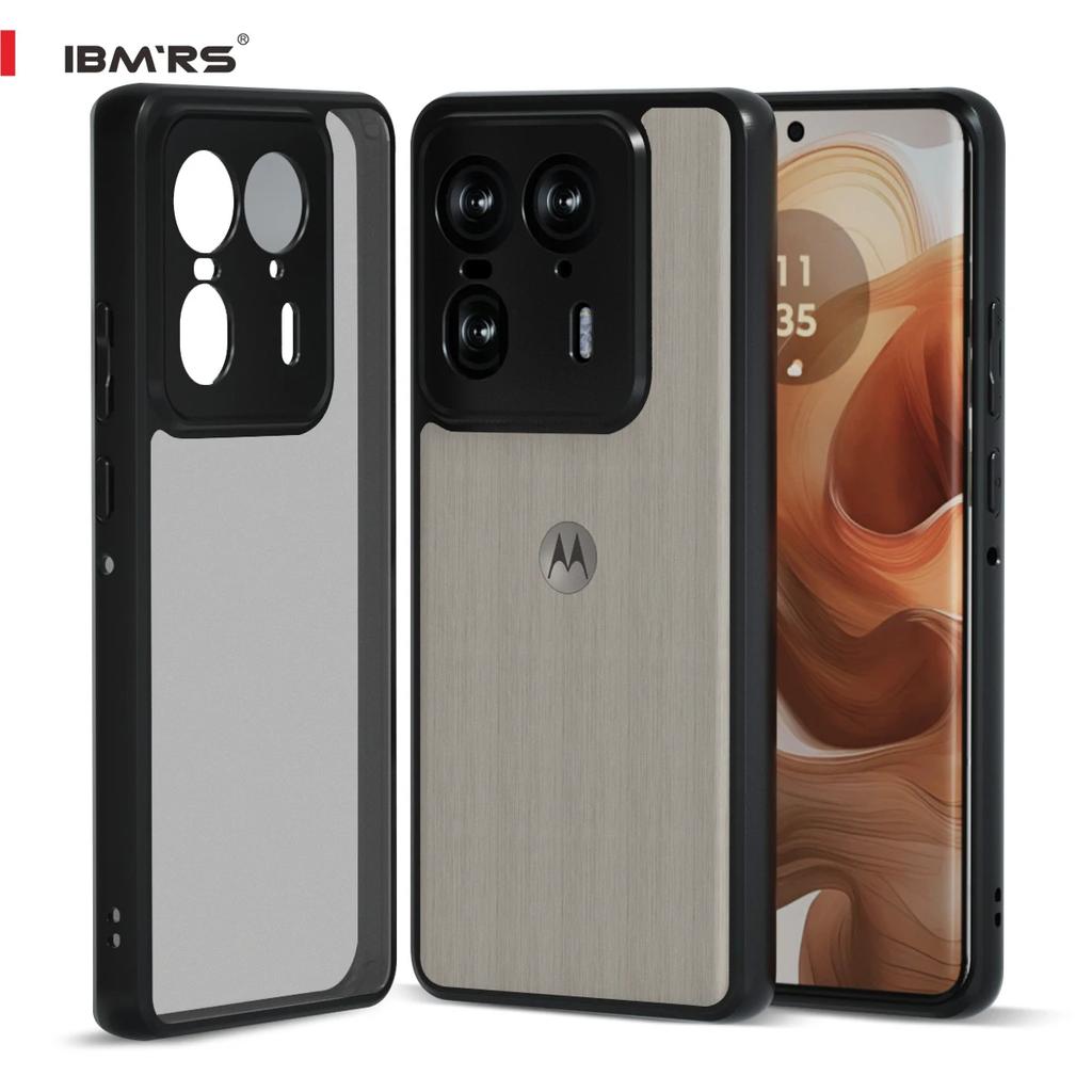 (Comes with wrist strap)for Motorola Moto X50 Ultra Case,(Anti-Yellowing)Soft TPU Hard PC Backboard Shockproof Translucent  Phone Case(Camo Black)