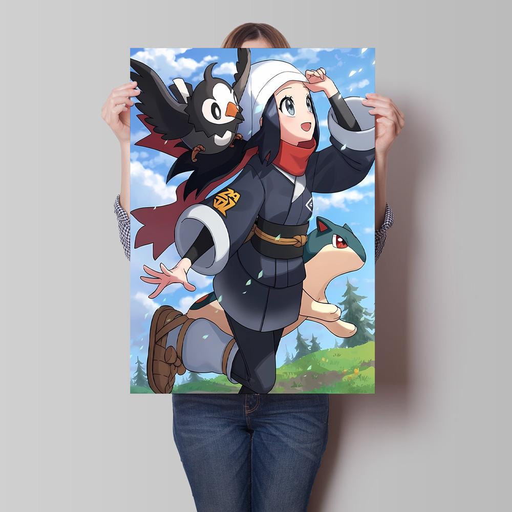 Hot Anime Poster Pokemon Akari Arceus Cartoon Character Picture High Quality Canvas Children's Room Home Decoration Paintings