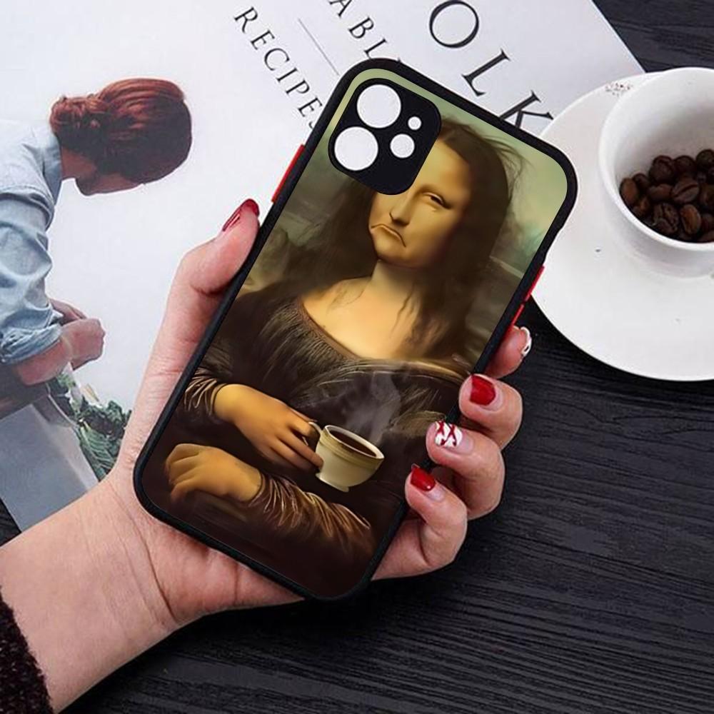 Mona Lisa Phone Case For IPhone 14 11 12 13 Mini Pro Max 8 7 Plus X XR XS MAX Translucent Matte Cover
