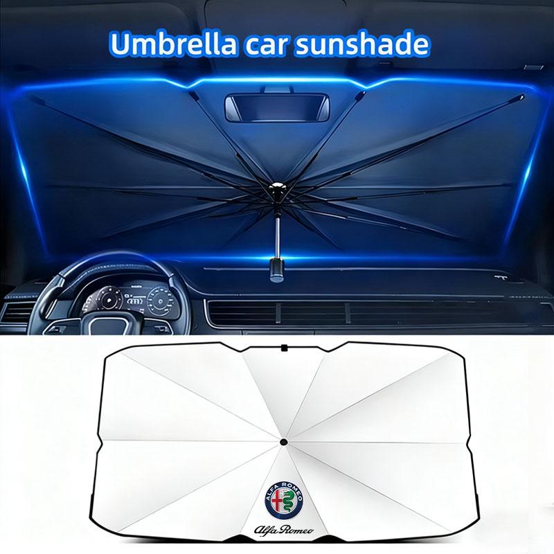 DKZHC1 Car Sunshade Windshield Umbrella Front Window Sun Shade For Alfa Romeo STELVIO Giulia 159 Giulietta 147 Mito 156 MTO Sportiva