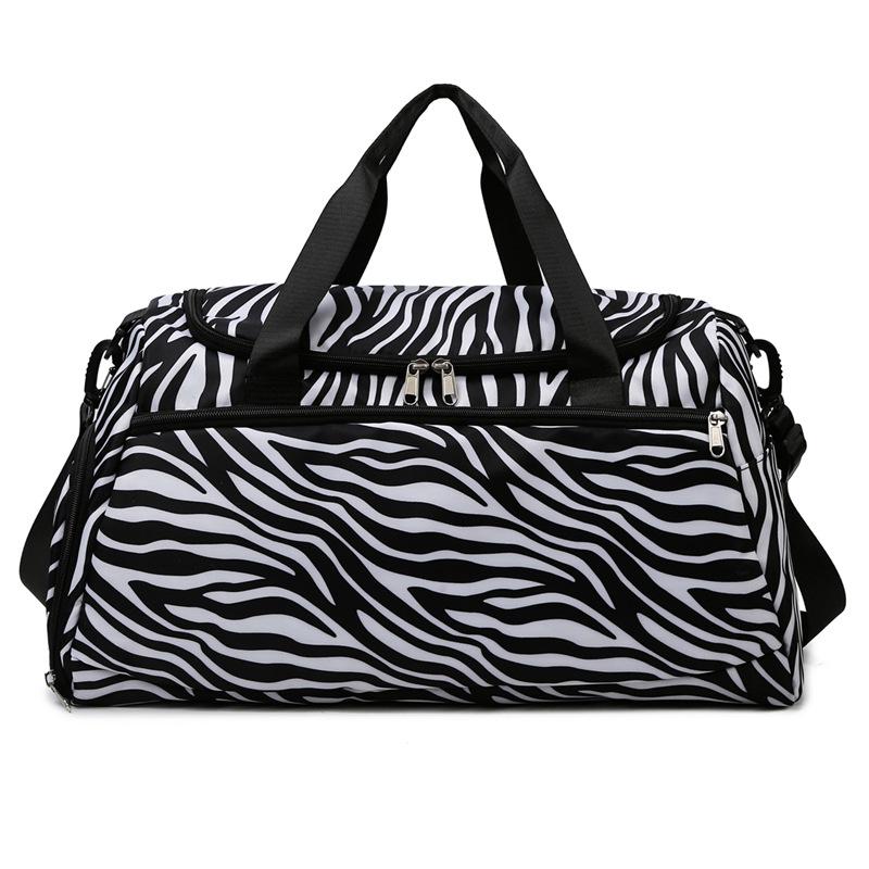 

Cow Print Large Capacity Duffel Bag for Short Trips - Carry-on, Gym, and Backpack Option