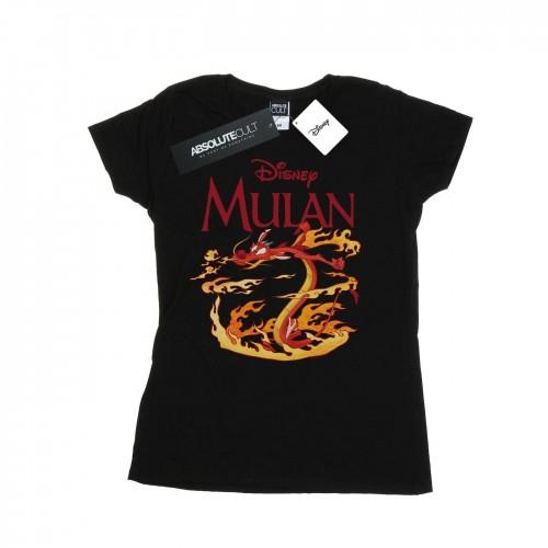 

Disney Womens/Ladies Mulan Mushu Dragon Fire Cotton T-Shirt білий