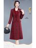 Elegant Winter Plus-Size Mid-Length Faux Two-Piece Dress for Mother-in-Law's Wedding Banquet 2025