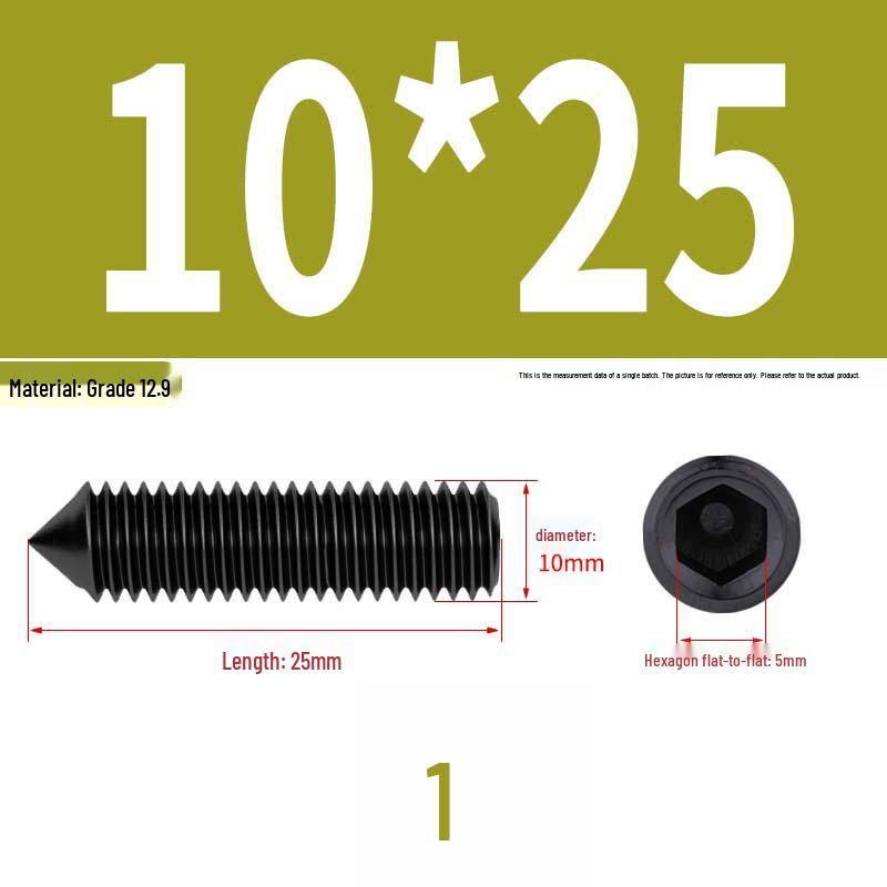 12.9 Edelstahl 304 Innensechskant Kegelspitze Gewindestift M2/M3