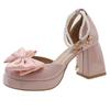 Spring/Summer High Heels with Skirts High Heels Pearl Buckles Mary Jane Business Women's Shoes Banquet Casual Shoes for Women
