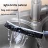 Long Handle Crevice Brush for Bathroom, Toilet, Kitchen Tile, and Window Seam Cleaning - Hard Bristle Dust Brush.