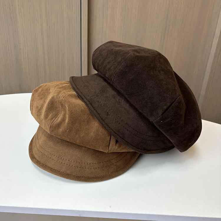 New small cornice beret showing face small casual cloud cap women's winter British retro painter hat