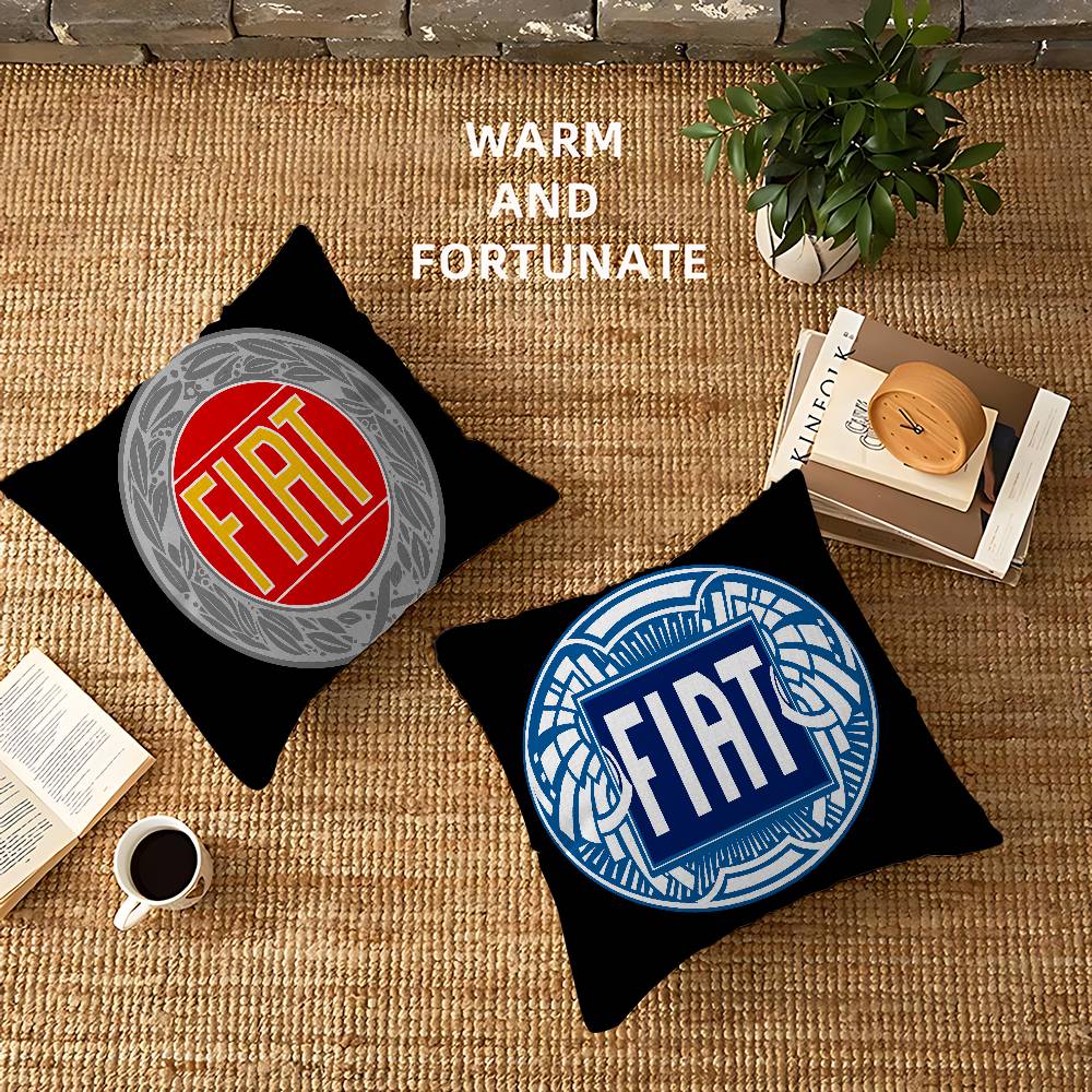 F_Fiats Logo Pillow Gift Home Office Decoration Bedroom Sofa Car Cushion Cover Case 45x45