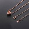 ZHOUYANG Heart Necklace For Women Cubic Zirconia Rose Gold Neck Pendants Choker Chains Jewelry Female N317