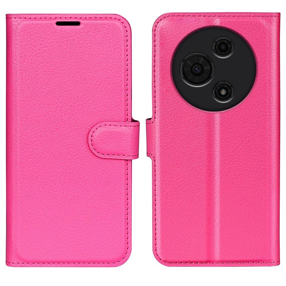 For TCL 605 4G Case Litchi Texture Shockproof Leather Wallet Phone Cover