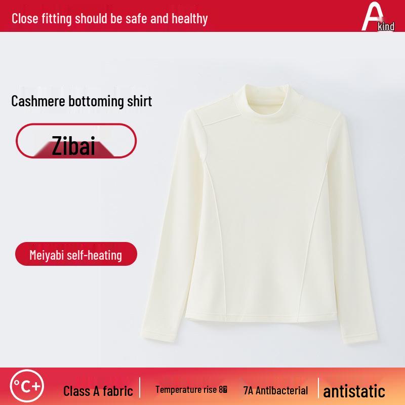 

Women s Cashmere Round Neck Antibacterial Winter Warm Top, Plus Velvet, Long Sleeve. L (Weight 120-140 lbs)