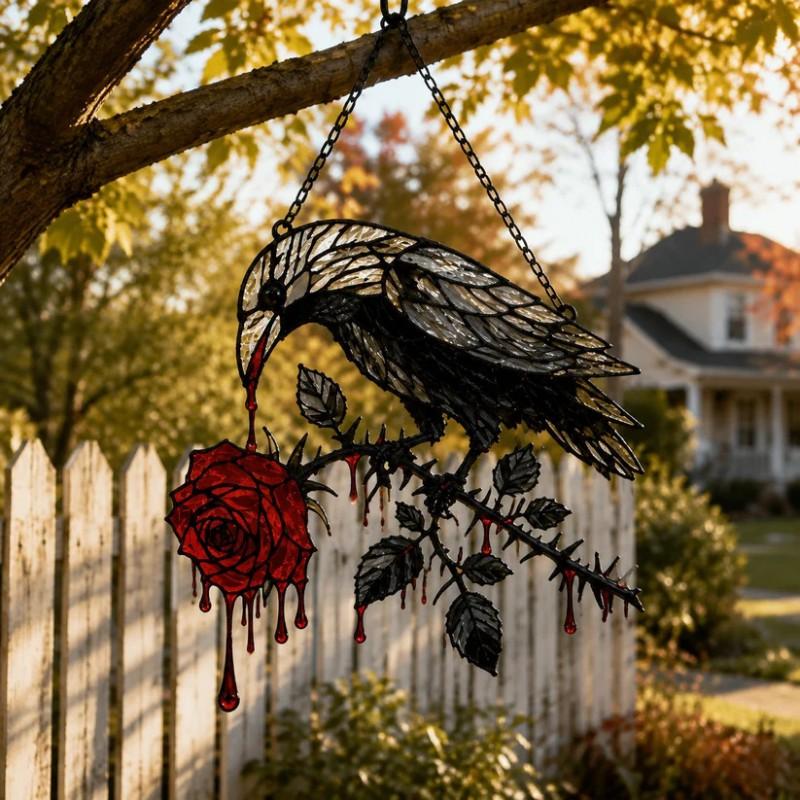 Halloween Window Decor Suncatcher Acrylic Hanging Ornament Home Party Decoration