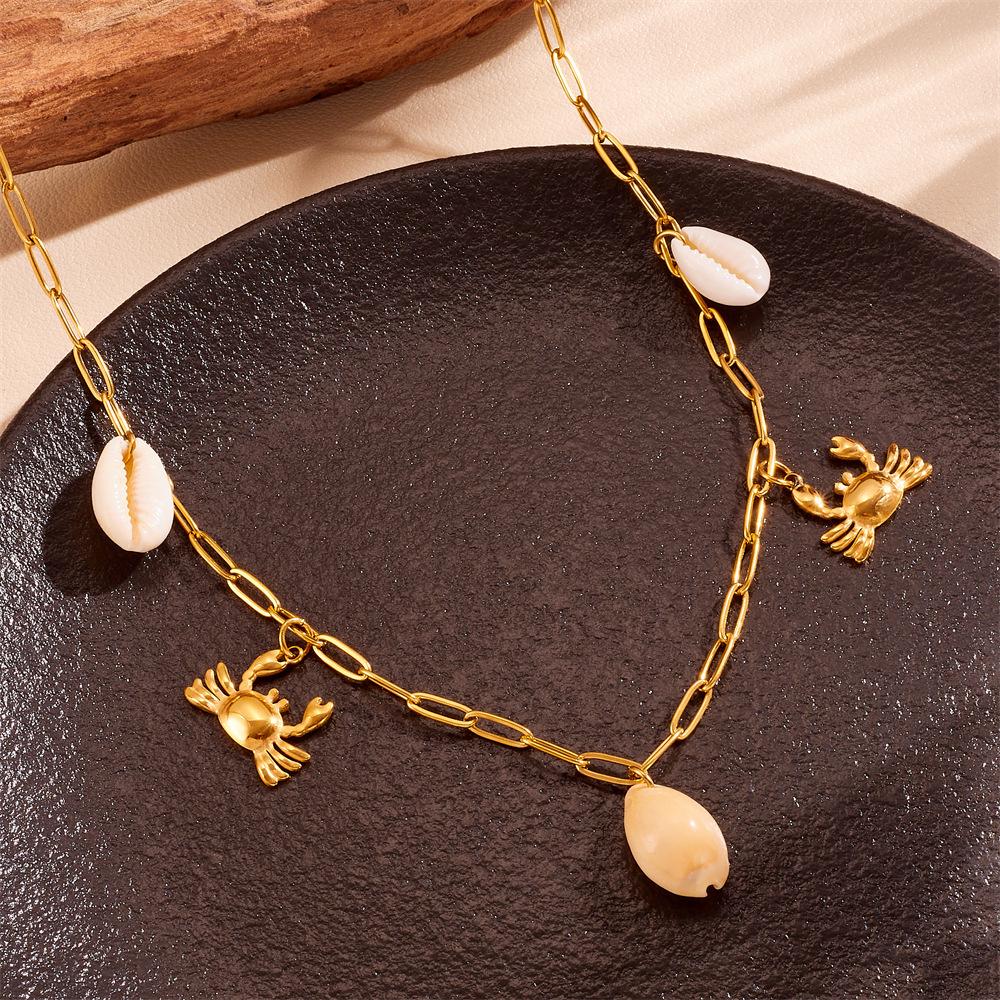 Summer Ocean Beach Marine Life Pearl & Shell Pendant Necklaces - Colorfast & Stylish