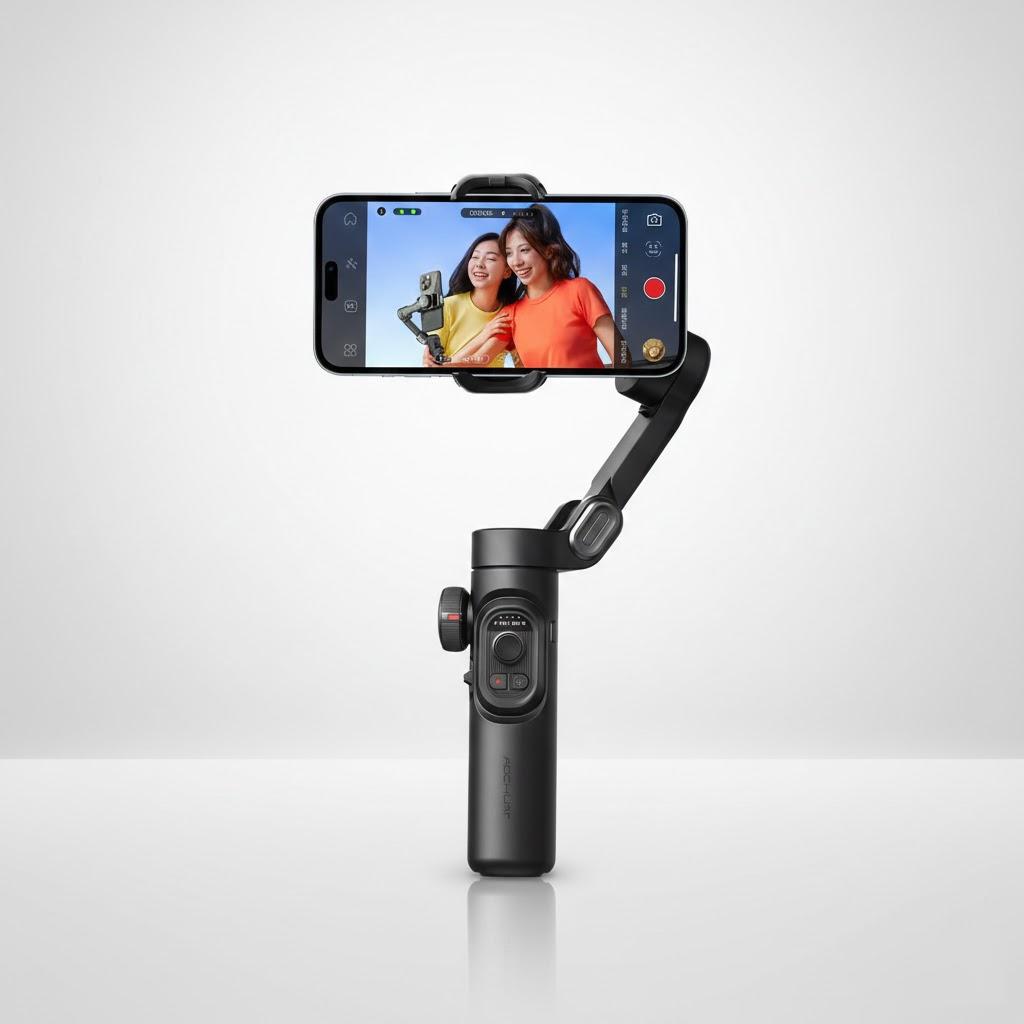 3 Axis Cell Phone Gimbal Stabilizer Handheld Anti Shake Balance Shooter Selfie Stick Human Face Tracking серый