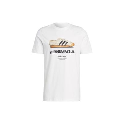 Originals New Age Tee With Letter Shoe Print Round Neck Sports Short Sleeve Men Tops White IC8871