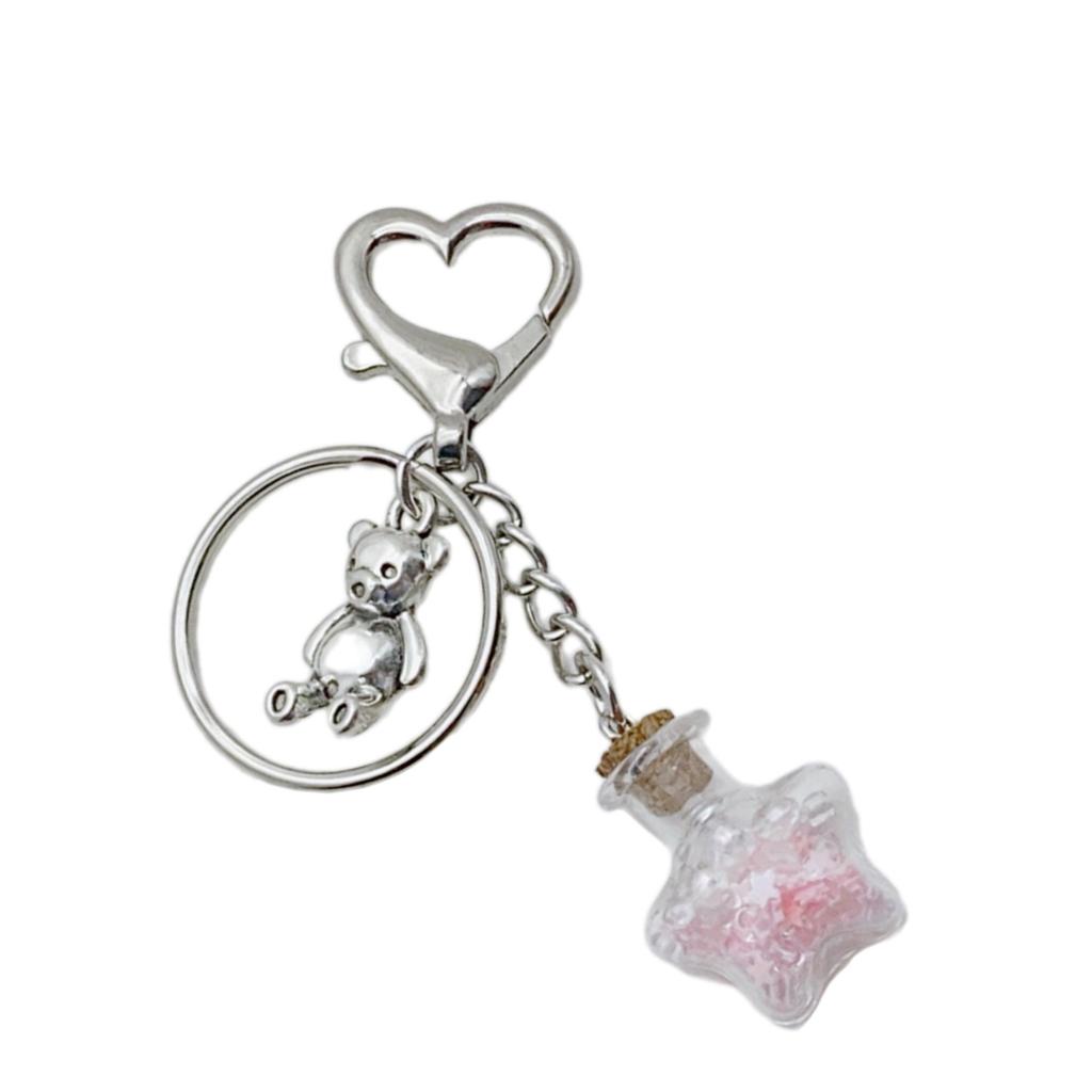 Heart Key Charm Elegant Keyrings Charm Fashion Key Accessories Star Bottle Bag Charm Suitable for Various Occasion