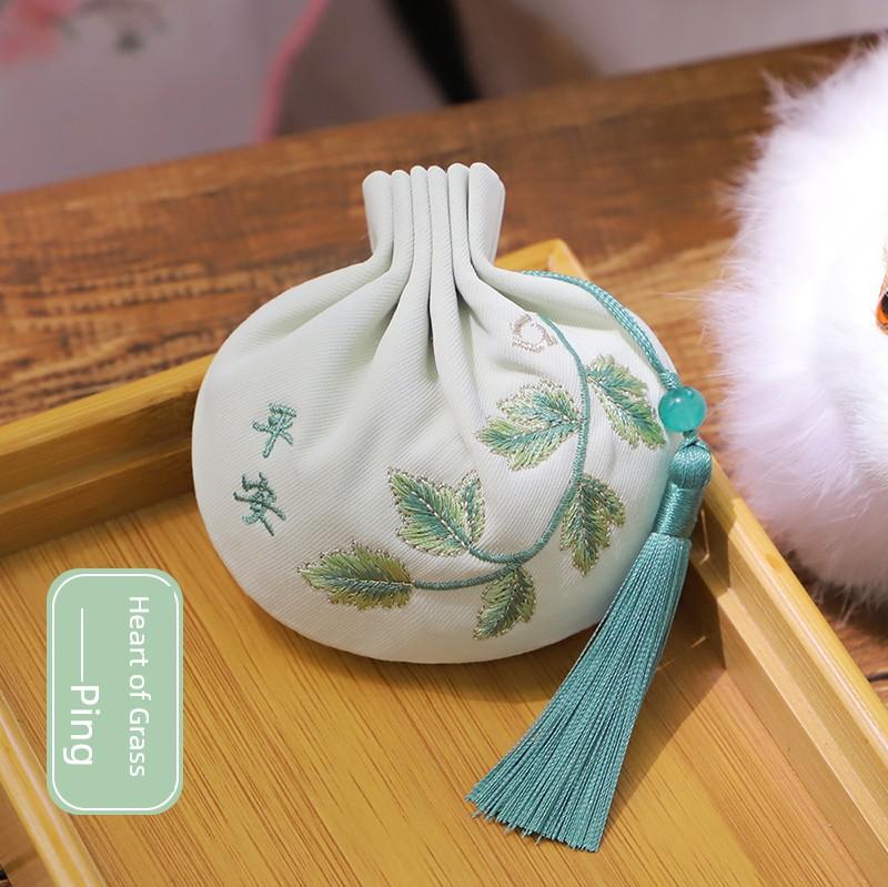 [Heart of Grass and Wood] Curry Home Dragon Boat Festival Sachet Sachet Traditional Handmade Tassel Three-Dimensional Embroider Green Dragon Safe