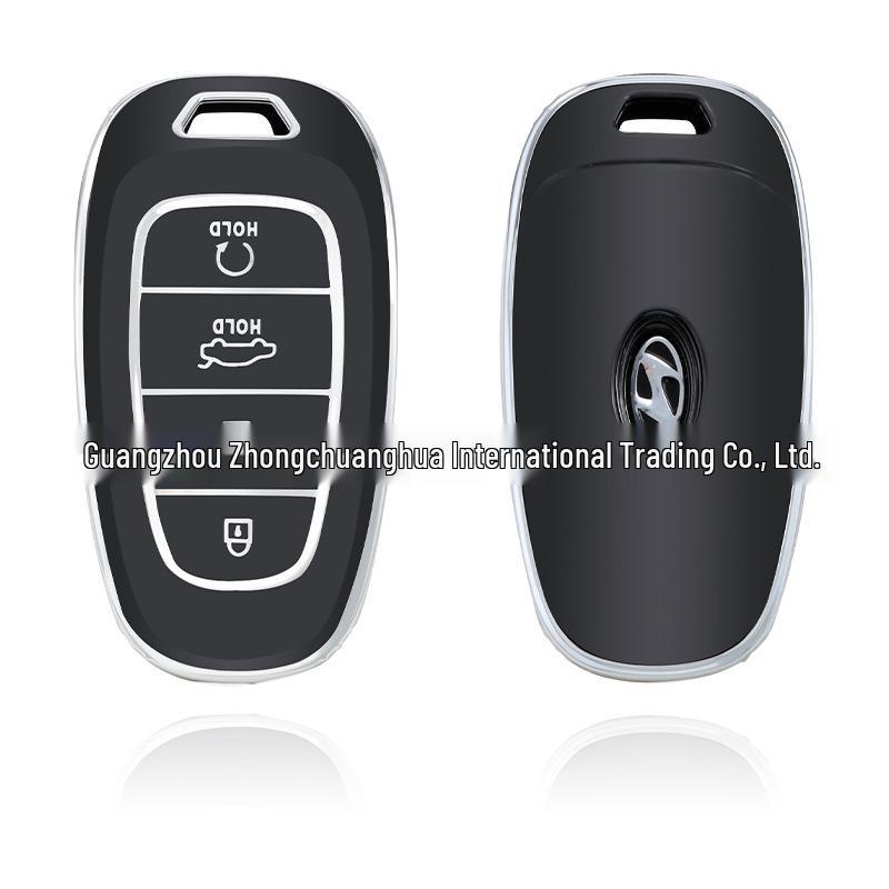 

TPU Soft Key Cover for 2021 Hyundai Tucson L, 5th Gen Cool Black [Single Shell]