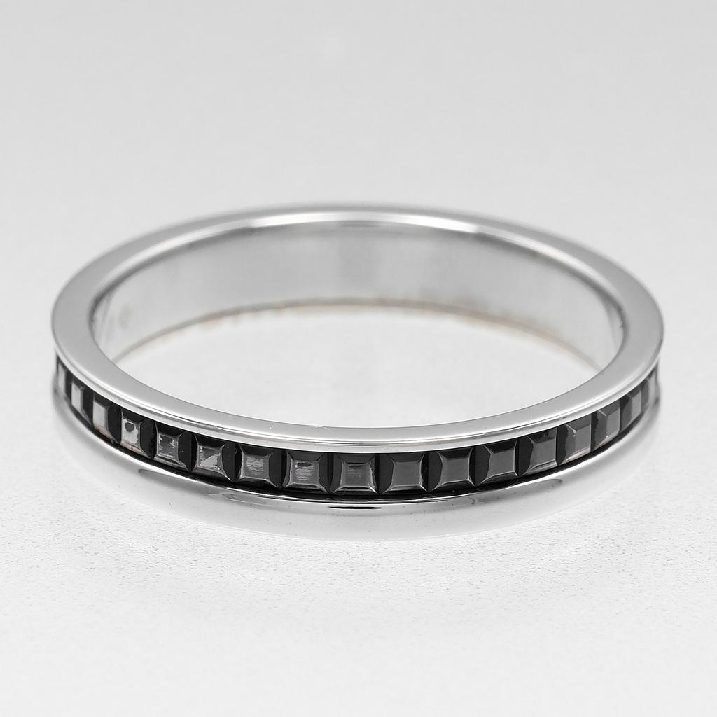 Boucheron Quatre Half Black Ring K18 White Gold #7.2(US Size) 4.5g Women Used