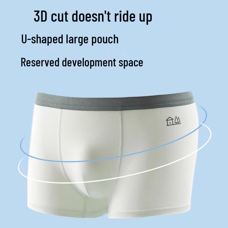 FitonTon Teen Boys' A-Class Pure Cotton Anti-Bacterial Boxer Briefs