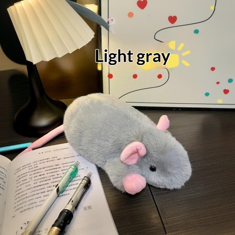1Pc Cute Octopus Mouse Pencil Case Mouse-Shaped Pencil Case Plush Toy Student Stationery Organizer For Girls