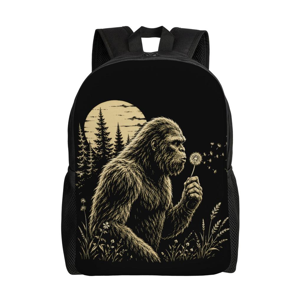 Blowing Wishes Bigfoot Blowing Dandelion Backpack Girl Big Backpacks Polyester Leisure High School Bags College Design Rucksack